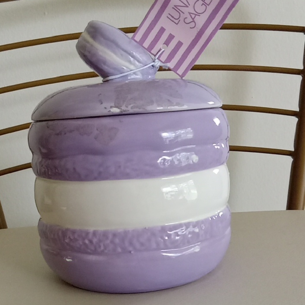 Luna & Sage Purple Macaron Ceramic Storage Jar